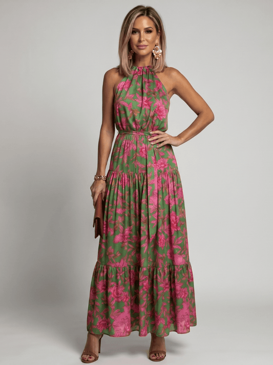 Rowen™ Draped Halter Midi Dress - Alira - Boutique