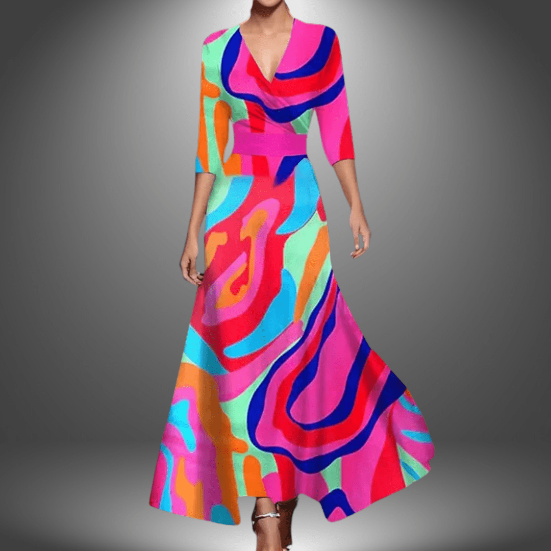 Saffie - Printed Wrap Dress - Alira - Boutique