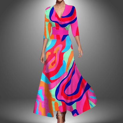Saffie - Printed Wrap Dress - Alira - Boutique