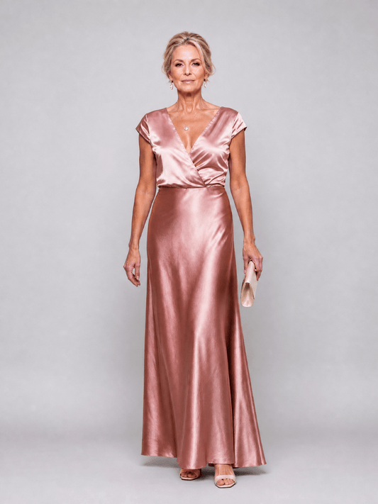 Samouse™ Cap Sleeve Wrap Bodice Maxi Dress - Alira - Boutique