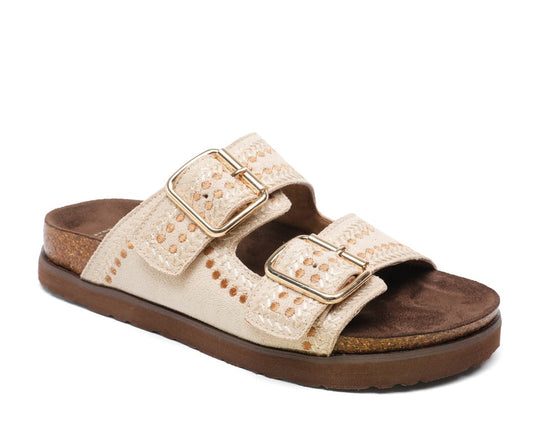Coraline | Beige Wedge Sandal