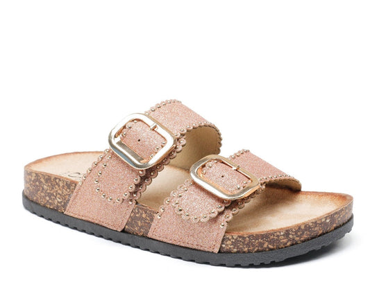 Zinaida | Rose Champagne Wedge Sandal