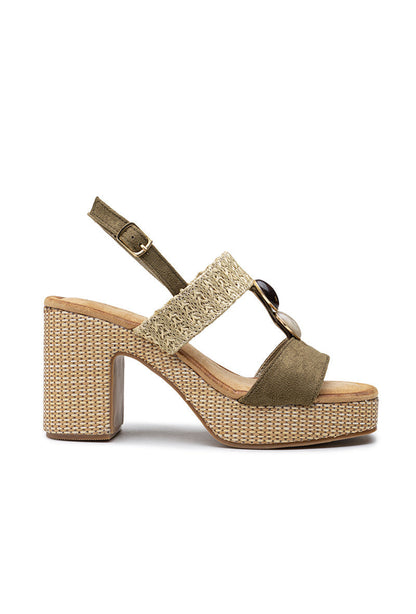 Gitana | Green Wedge Sandal