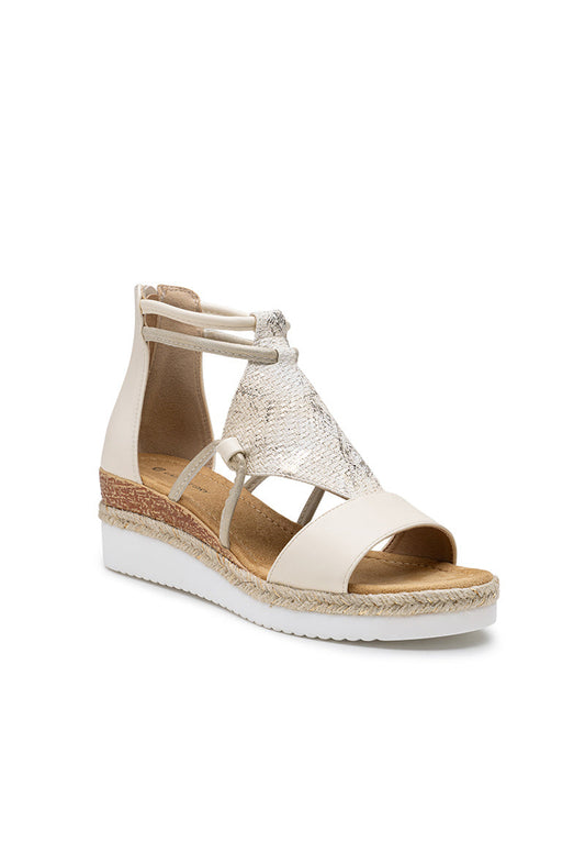 Faline | Beige Wedge Sandal