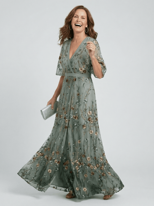 Selora | Halter Bloom Flow Maxi Dress - Alira - Boutique