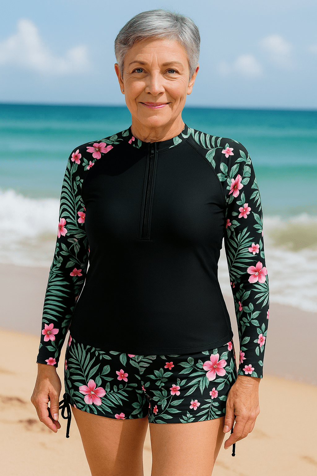 SereniSea Swimwear | UV Protection Rash Set – Sun-Safe Elegance, All-Day Ease - Alira - Boutique