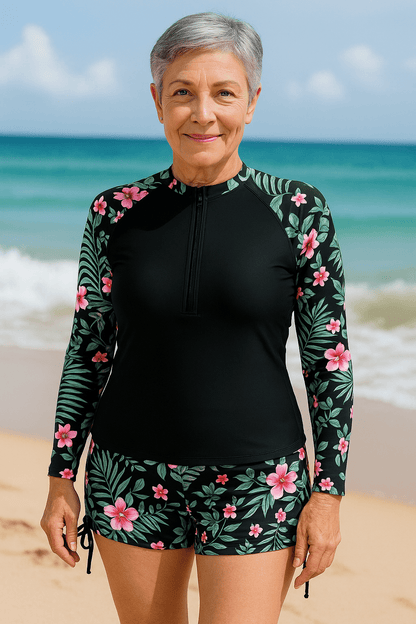 SereniSea Swimwear | UV Protection Rash Set – Sun-Safe Elegance, All-Day Ease - Alira - Boutique