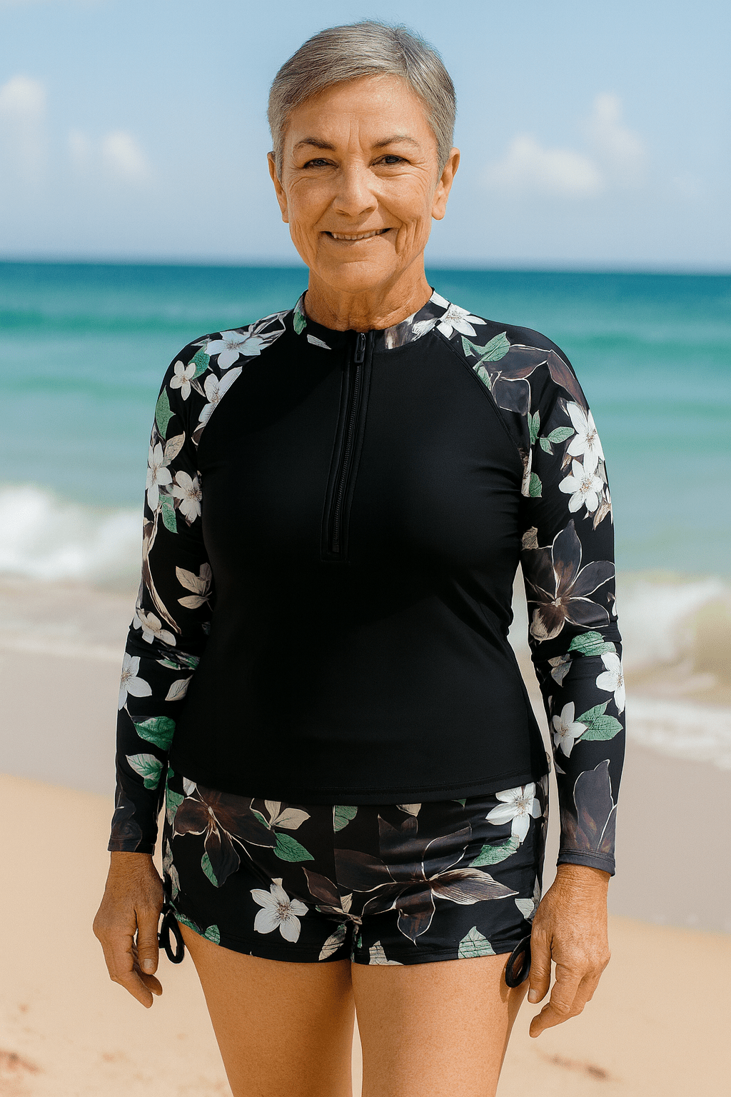 SereniSea Swimwear | UV Protection Rash Set – Sun-Safe Elegance, All-Day Ease - Alira - Boutique