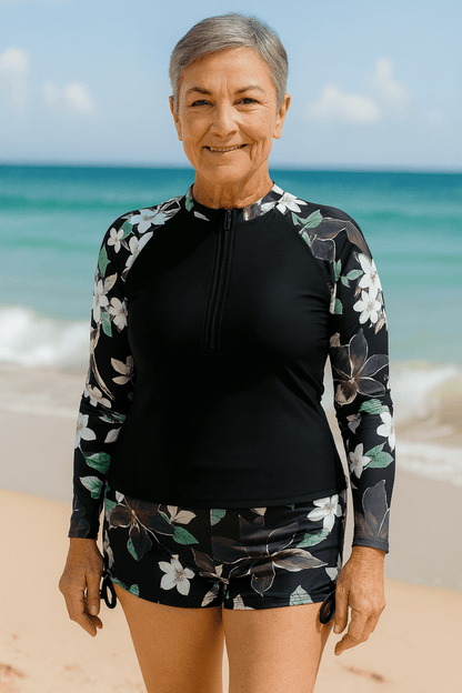 SereniSea Swimwear | UV Protection Rash Set – Sun-Safe Elegance, All-Day Ease - Alira - Boutique