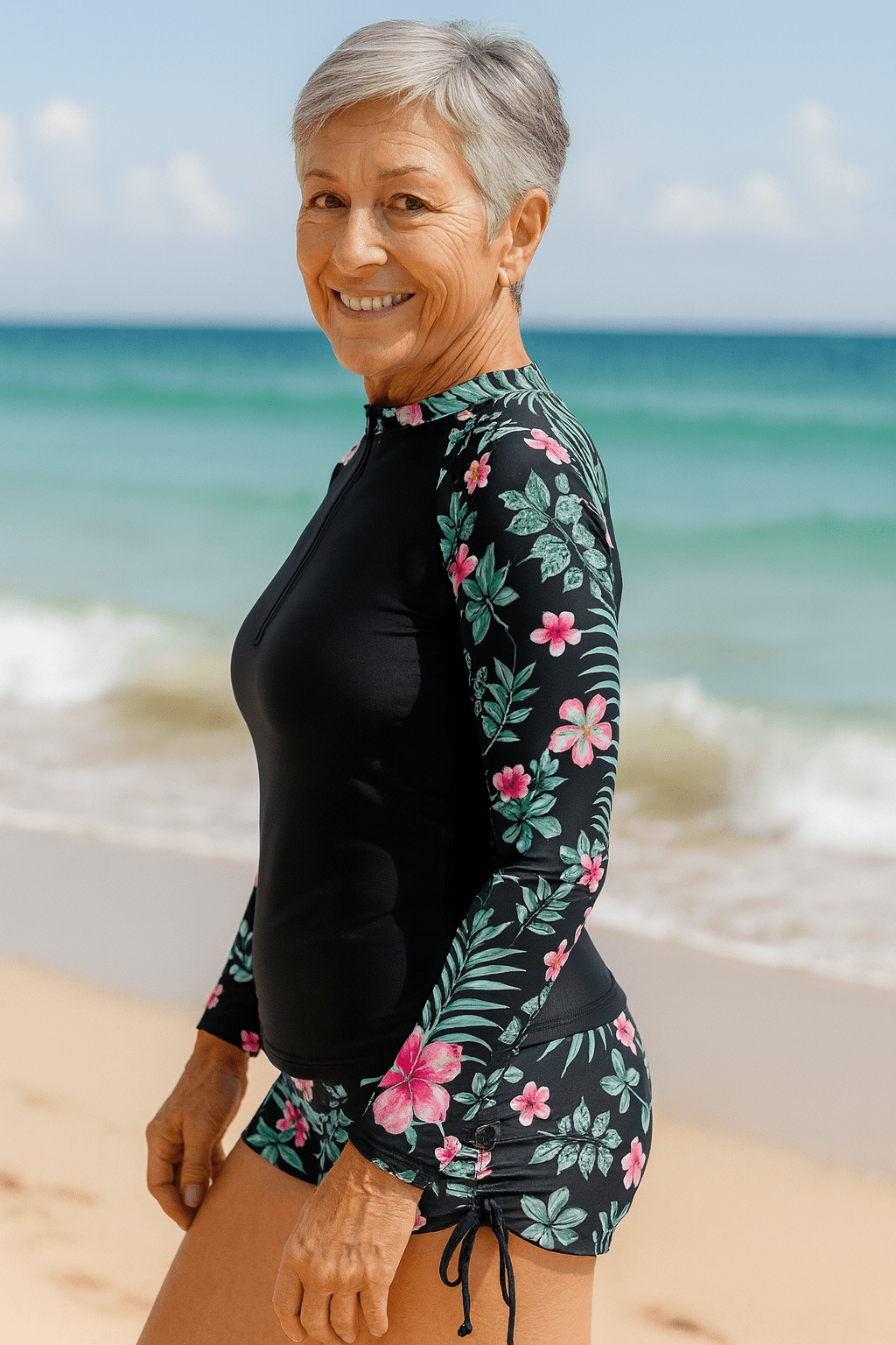 SereniSea Swimwear | UV Protection Rash Set – Sun-Safe Elegance, All-Day Ease - Alira - Boutique