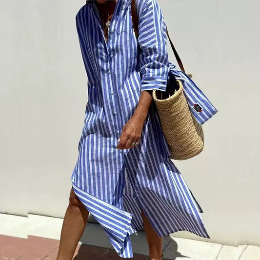 Skylar | Striped Shirt Dress - Alira - Boutique
