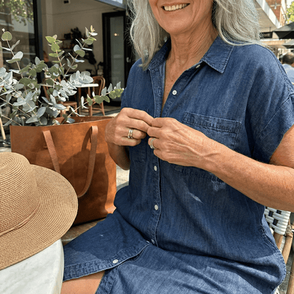 Sofia™ - Casual Denim Print Dress - Alira - Boutique