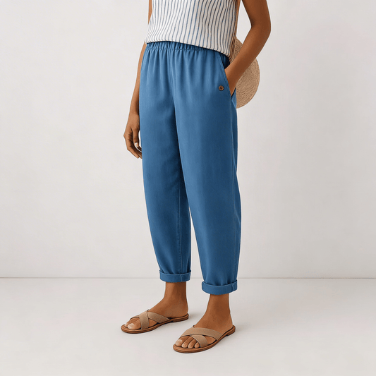 Stella | Timeless Linen-look Trousers - Alira - Boutique