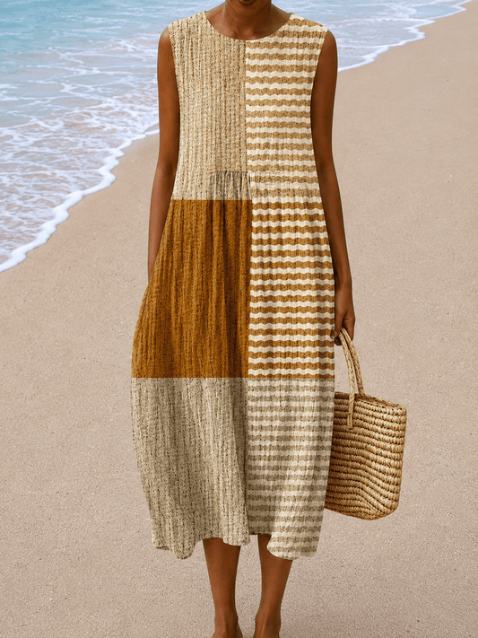 Stella - Women’s Sleeveless Relaxed Fit Midi Dress - Alira - Boutique