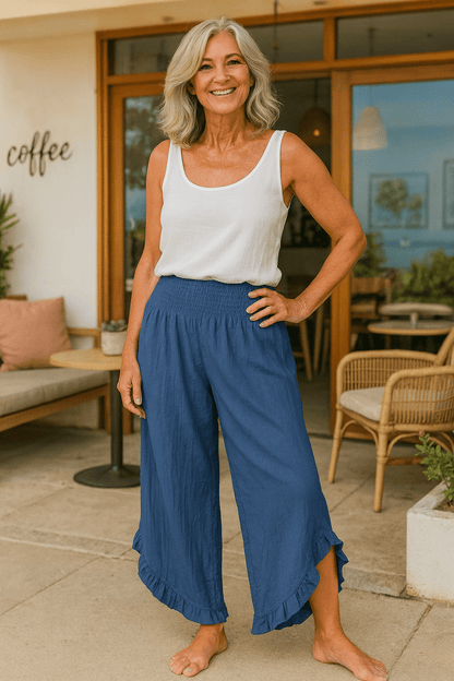 Tavina | Cotton-Linen Ease Pants - Alira - Boutique
