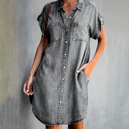 Thea | Denim Shirt Dress - Alira - Boutique