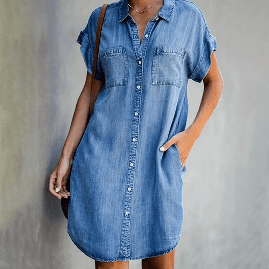 Thea | Denim Shirt Dress - Alira - Boutique