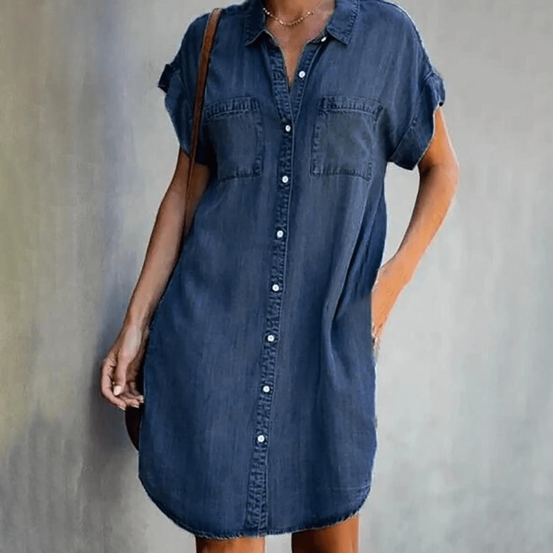 Thea | Denim Shirt Dress - Alira - Boutique