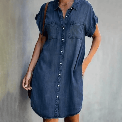 Thea | Denim Shirt Dress - Alira - Boutique