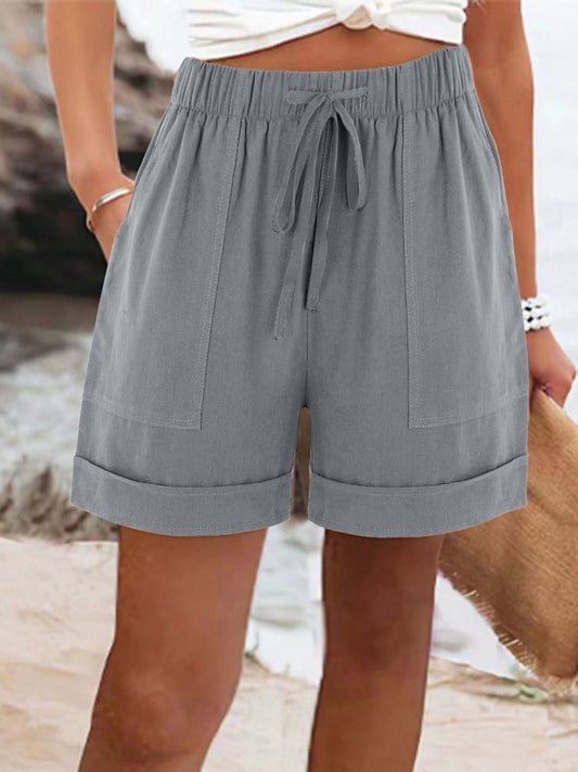 Sabina | Cotton Linen Vacation Shorts