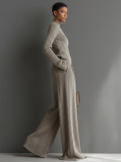 June | Taupe Knit Set
