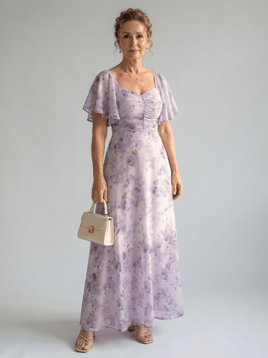 Vaelis | Midi Dress with Flared Sleeves - Alira - Boutique