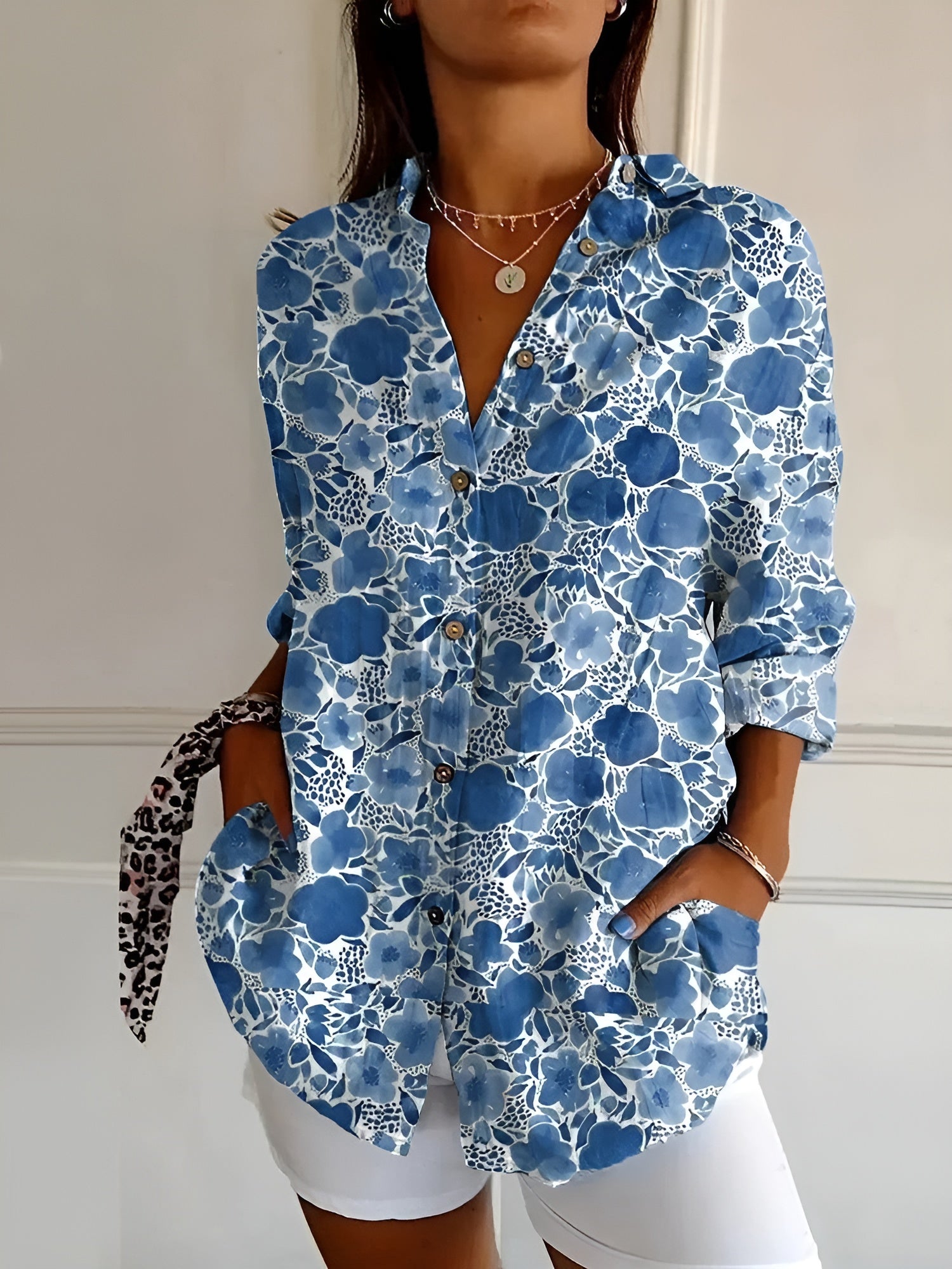 Dark Blue Flower / 5XL