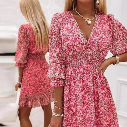 Vera | Elegant Floral Dress - Alira - Boutique