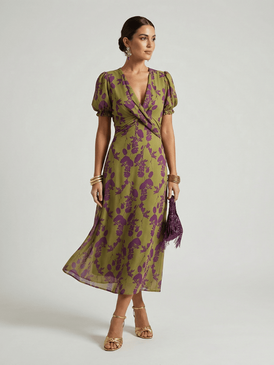 Virel™ Relaxed Floral Midi Dress - Alira - Boutique