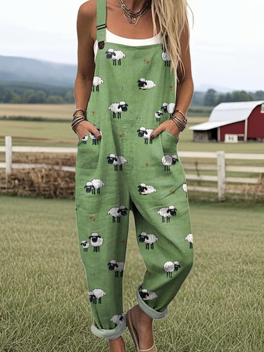 Whimsical Sheep Jumpsuit - Alira - Boutique