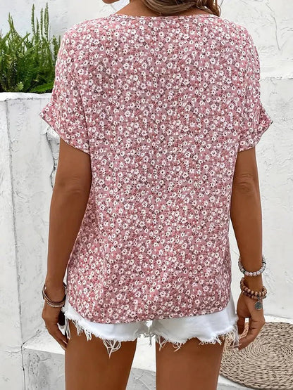 Wolena | Wildflower Notch Blouse - Alira - Boutique
