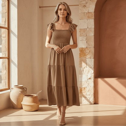 Yessa - Elegant Tiered Dress - Alira - Boutique