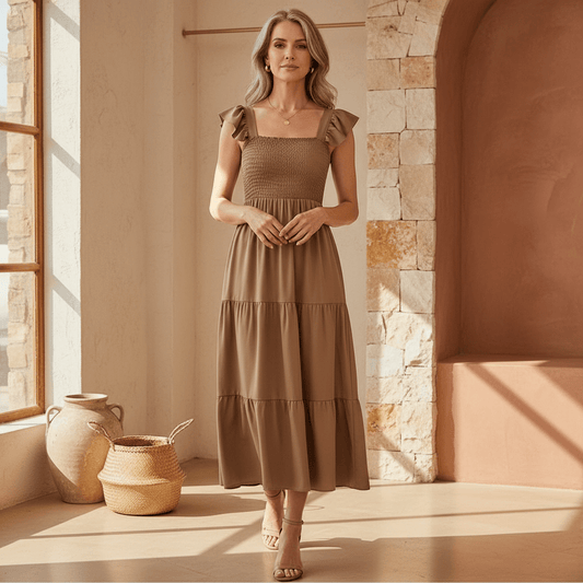 Yessa - Elegant Tiered Dress - Alira - Boutique