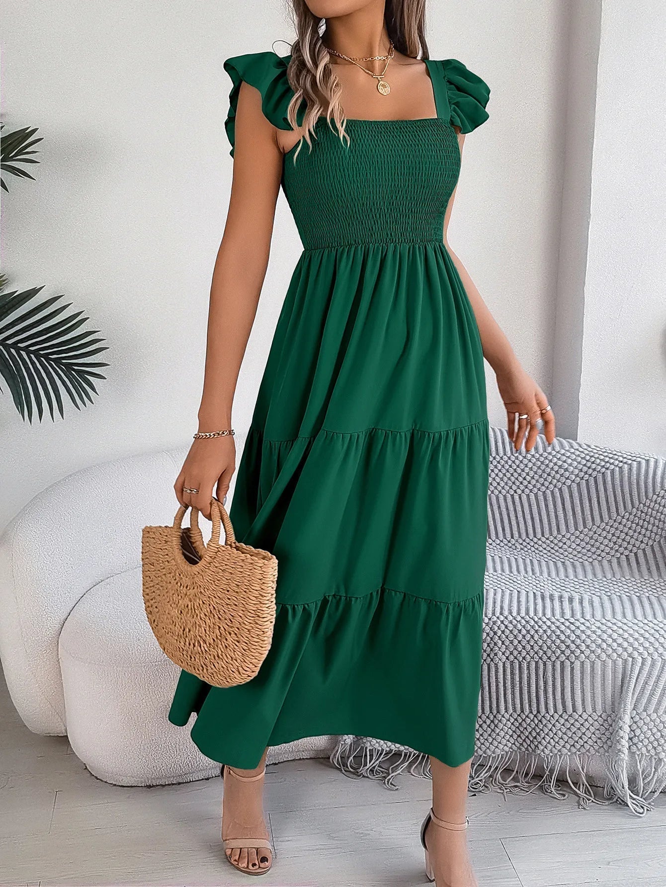 Yessa - Elegant Tiered Dress - Alira - Boutique