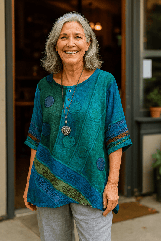 Ysolde | Artistic Top – Flows Gently, Flatters Beautifully (S-5XL) - Alira - Boutique