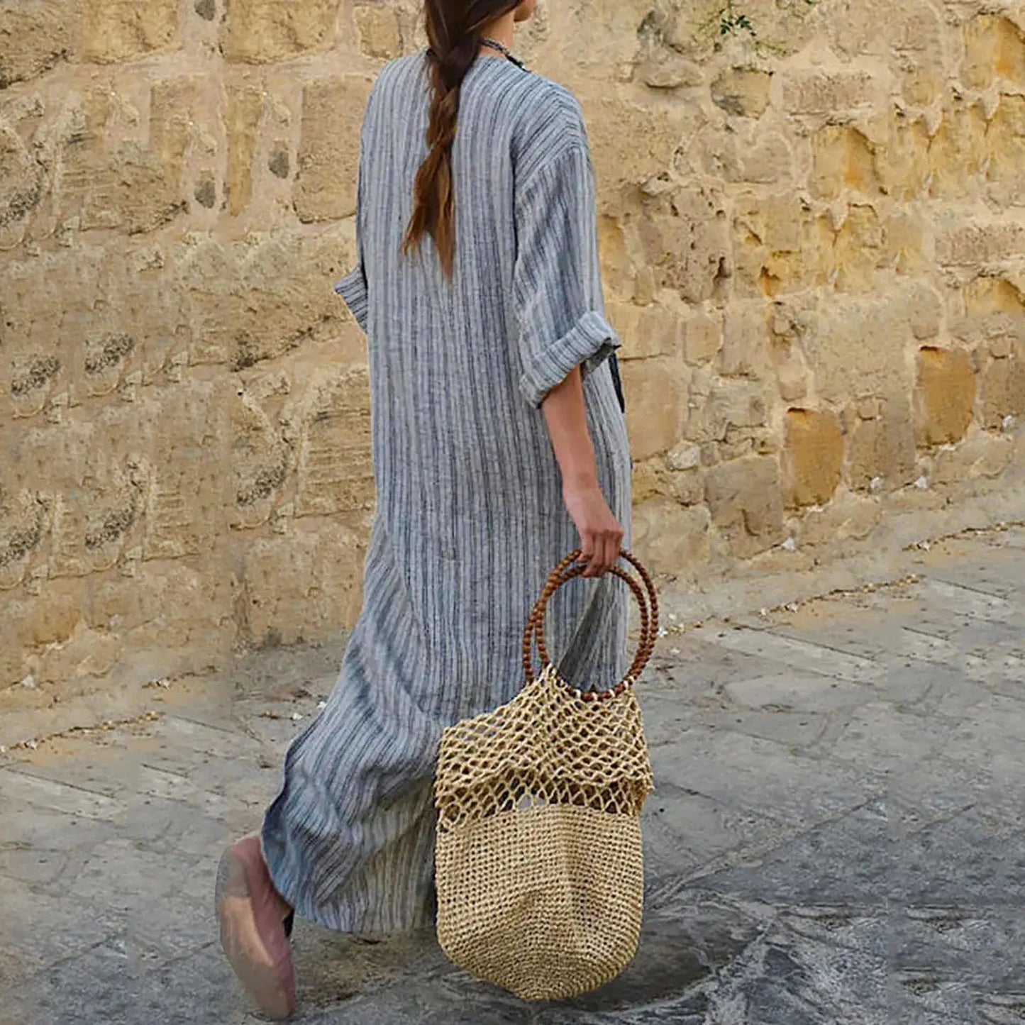 Yvonne - Striped Maxi Dress - Alira - Boutique
