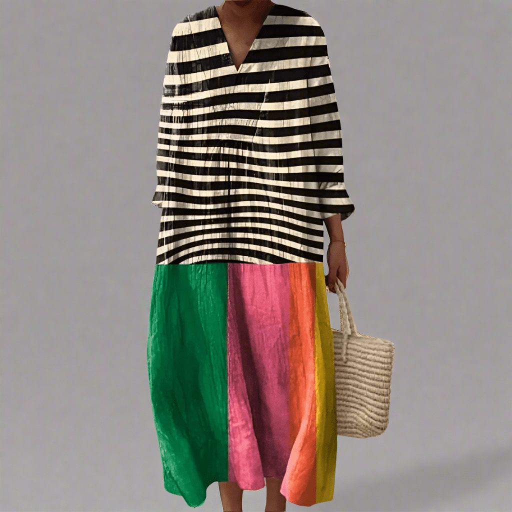 Zara | Elegant Geometric Dress - Alira - Boutique