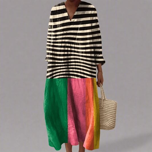 Zara | Elegant Geometric Dress - Alira - Boutique